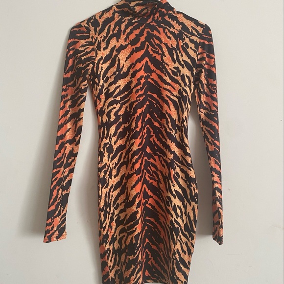 Tiger Print Bodycon Dress - Picture 2 of 2